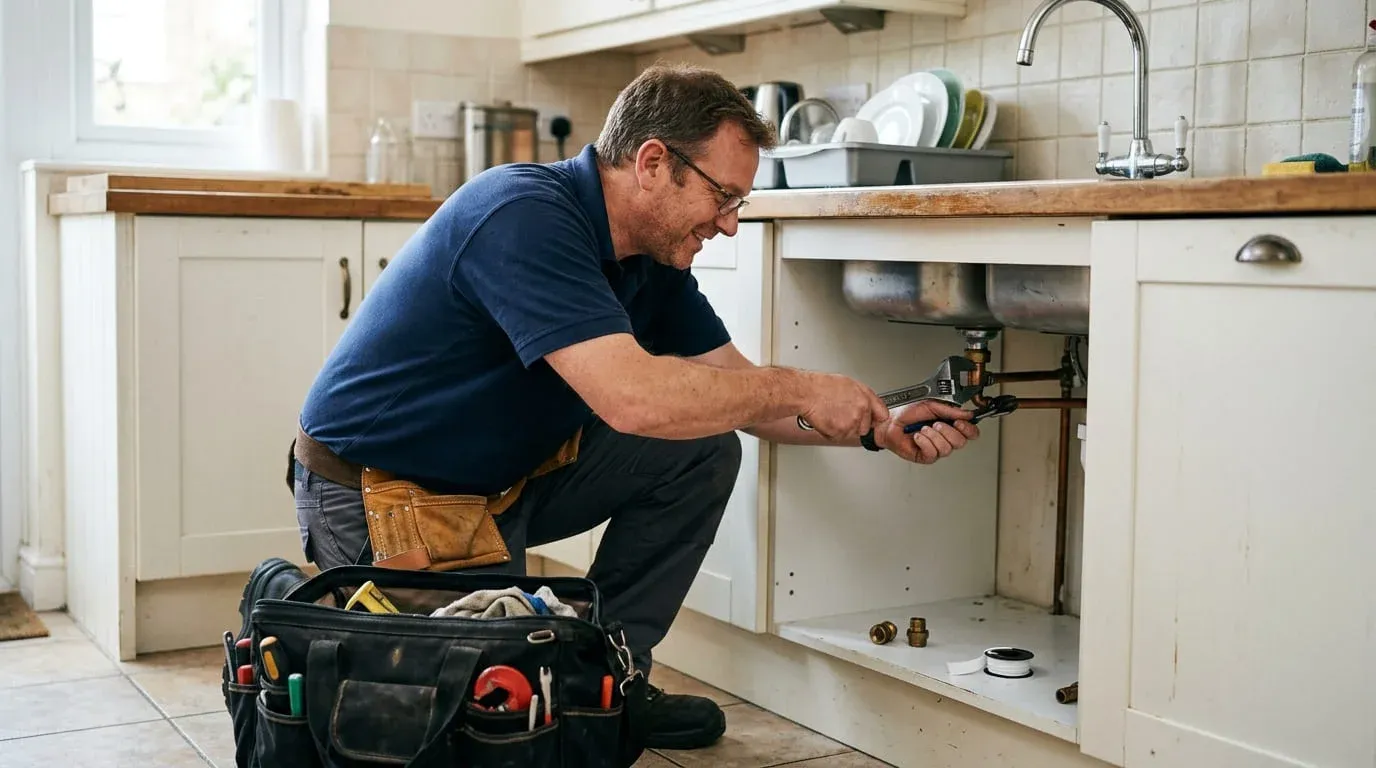 Plumbing repair in Katy, TX — pressure-testing a home supply line to confirm an under-slab leak on a post-tension foundation